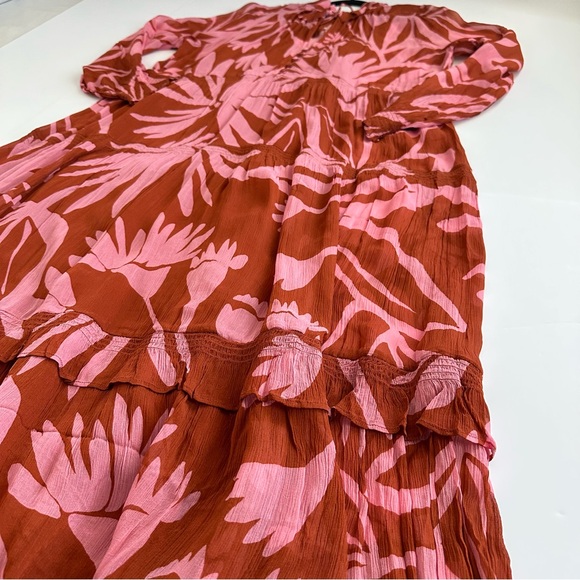 Anthropologie Dresses & Skirts - Anthropologie The Marais Printed Chiffon Maxi Dress in Medium Orange | XL | NWT